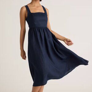 Quince Navy Midi Dress